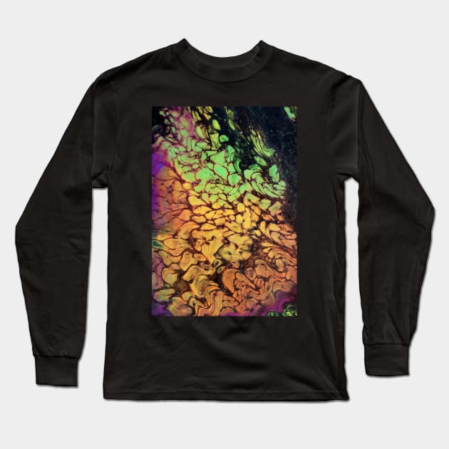 Gem Stones Fluid Art Long Sleeve T-Shirt by Stacey-Design